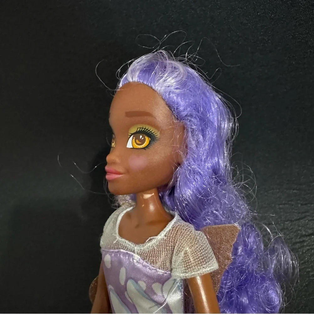 Hairmazing Fashion Doll Purple‎ Hair Wings Fairy Doll with Gold Boots
